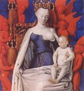 Jean Fouquet Virgin and Child Surrounded by angels oil painting